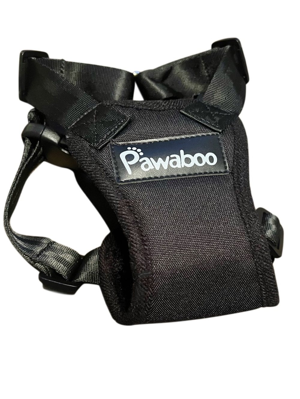 Pawaboo Black Adjustable Dog Harness Sz Med